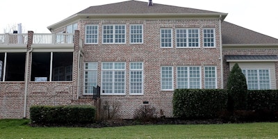 Exterior trim painting on a brick home - Residential painting by Nash Painting Nashville TN