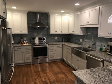 Newly painted kitchen in Nashville